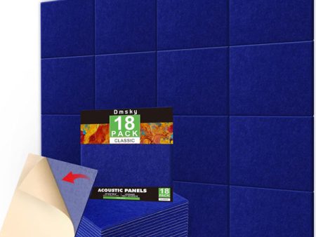 18 Pack Blue Acoustic Panels 12 X12 X 0.4 Sound Absorbing Soundproof Wall Panels For Cheap