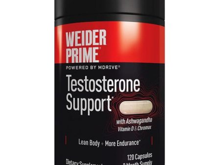 Weider Prime Testosterone Support with Ashwagandha 120 Capsules For Cheap