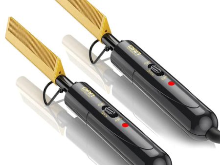 2 Pack - Dan Technology Ceramic Hot Comb Hair Straightener Supply