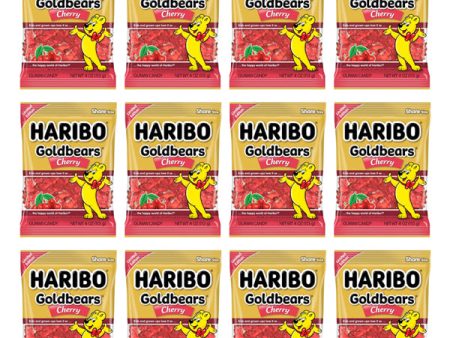 12 Pack - Haribo Goldbears Limited Edition Gummy Bear Candy Cherry 4oz Sale