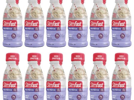 12 Pack - SlimFast High Protein Shakes Vanilla Cream Online Sale