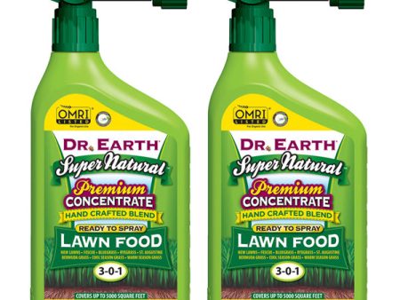 2 Pack - Dr. Earth Super Natural Lawn Food Ready to Spray Liquid Fertilizer 32oz 3-0-1 Sale