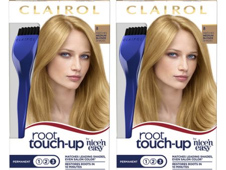 2 Pack - Clairol Root Touch-Up Permanent Hair Color Creme 8 Medium Blonde Online