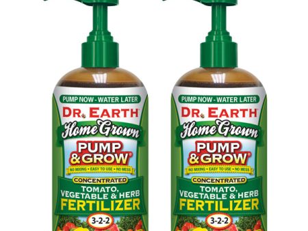 2 Pack - Dr. Earth Pump & Grow Organic Tomato Vegetable & Herb 3-2-2 Fertilizer 16oz Online