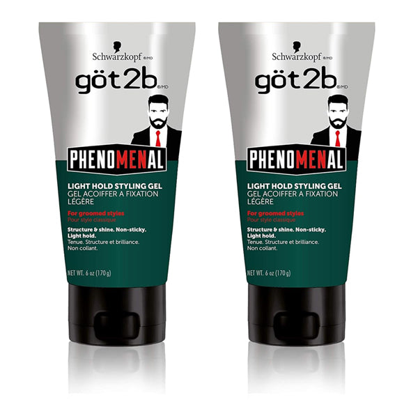 2 Pack - Got2B Phenomenal Light Hold Styling Gel By Schwarzkopf 6 oz Sale