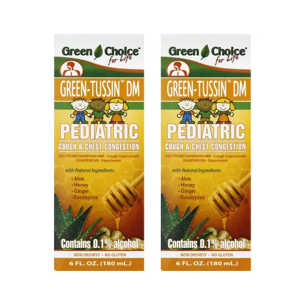 2 Pack - Green Choice for Life Green-Tussin DM Pediatric Cough Syrup 6oz Cheap