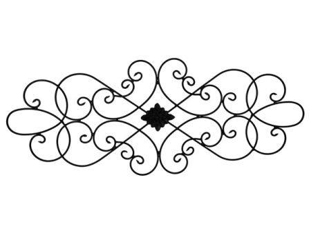 Wrought Iron Wall Art Decor for Living Room and Bedroom Medallion 32  x 12  Discount