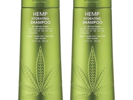 2 Pack - Giovanni Natural Hemp Seed Oil Shampoo with Aloe Vera 8.5oz Hot on Sale