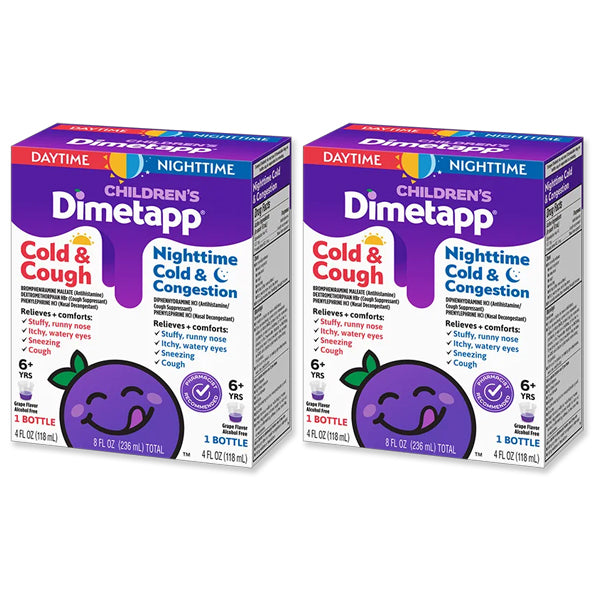 2 Pack - Children s Dimetapp Day Night Combo Cold Cough & Congestion Liquid 4oz For Sale