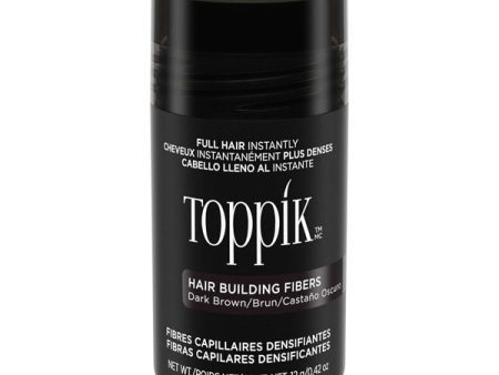 Toppik Hair Building Fibers 12g Fill In Fine or Thinning Hair Dark Brown For Sale