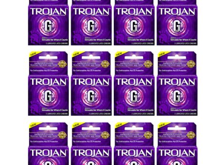 12 Pack - Trojan G-Spot Lubricated Condoms 3 Count Each Sale