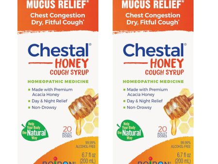 2 Pack - Boiron Chestal Honey Adult Cold and Cough Syrup 6.7oz Supply