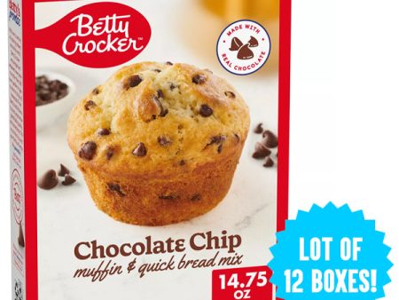 12 Pack - Betty Crocker Chocolate Chip Muffin and Quick Bread Mix 14.75oz For Cheap