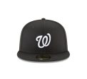 Washington Nationals Black and White Basic 59FIFTY Fitted         (final sale) Online Sale