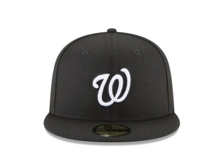 Washington Nationals Black and White Basic 59FIFTY Fitted         (final sale) Online Sale