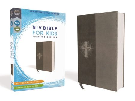 Niv, Bible for Kids, Leathersoft, Gray, Red Letter, Comfort Print: Thinline Edition Cheap