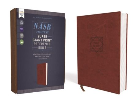 Nasb, Super Giant Print Reference Bible, Leathersoft, Brown, Red Letter Edition, 1995 Text, Comfort Print For Cheap