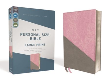 Niv, Personal Size Bible, Large Print, Leathersoft, Pink Gray, Red Letter Edition, Comfort Print For Discount