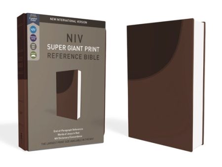 NIV, Super Giant Print Reference Bible, Imitation Leather, Brown, Red Letter Edition For Discount