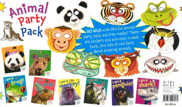 Animal Party Pack - 8 Books, Stickers And Free Masks Online now