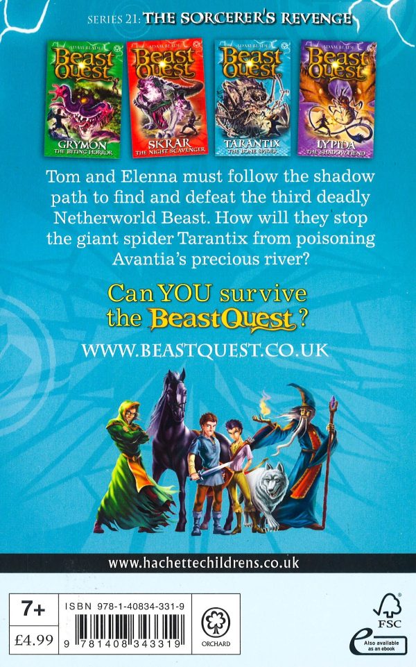 Beast Quest: Tarantix The Bone Spider: Series 21 Book 3 Sale